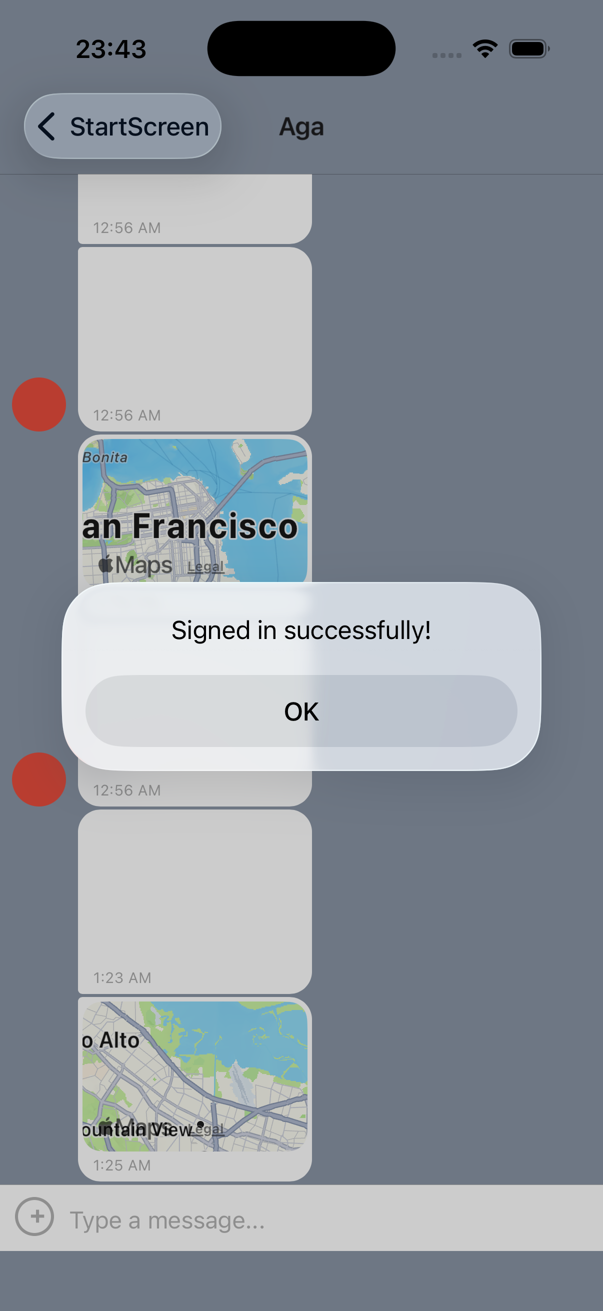 Mobile Chat App project screenshot 2